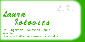 laura kolovits business card